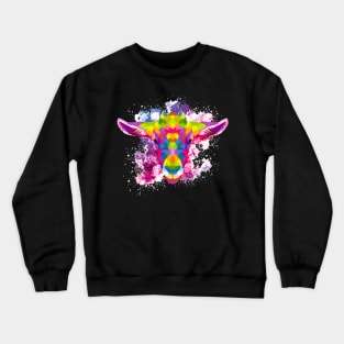 Pop Art Colorful Sheep Crewneck Sweatshirt